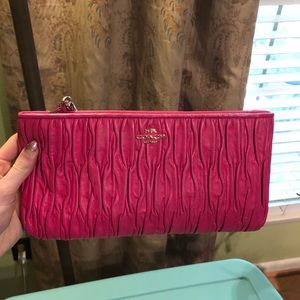 Coach large wristlet— gorgeous pink!